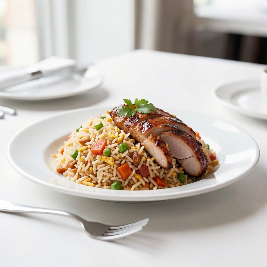Fried Rice w/ BBQ Chicken