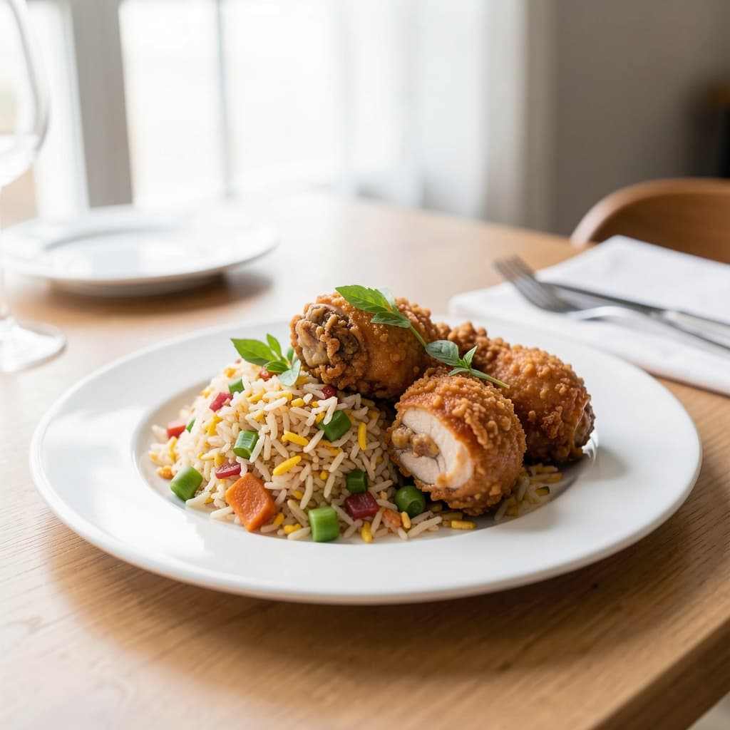 Fried Rice w/ Fried Chicken